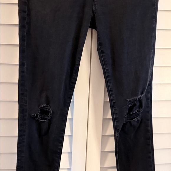 AG Adriano Goldschmied The Legging Ankle Super Skinny Black Distressed Size 27 - Picture 5 of 13